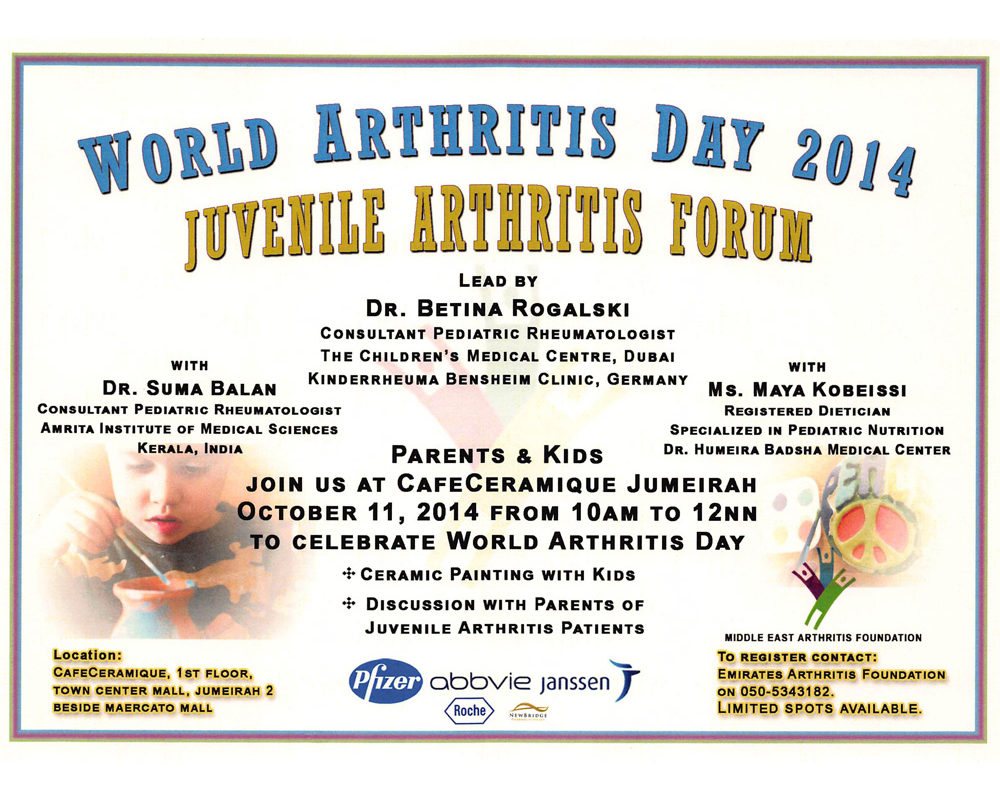 World Arthritis Day 2014 Juvenile Arthritis Forum