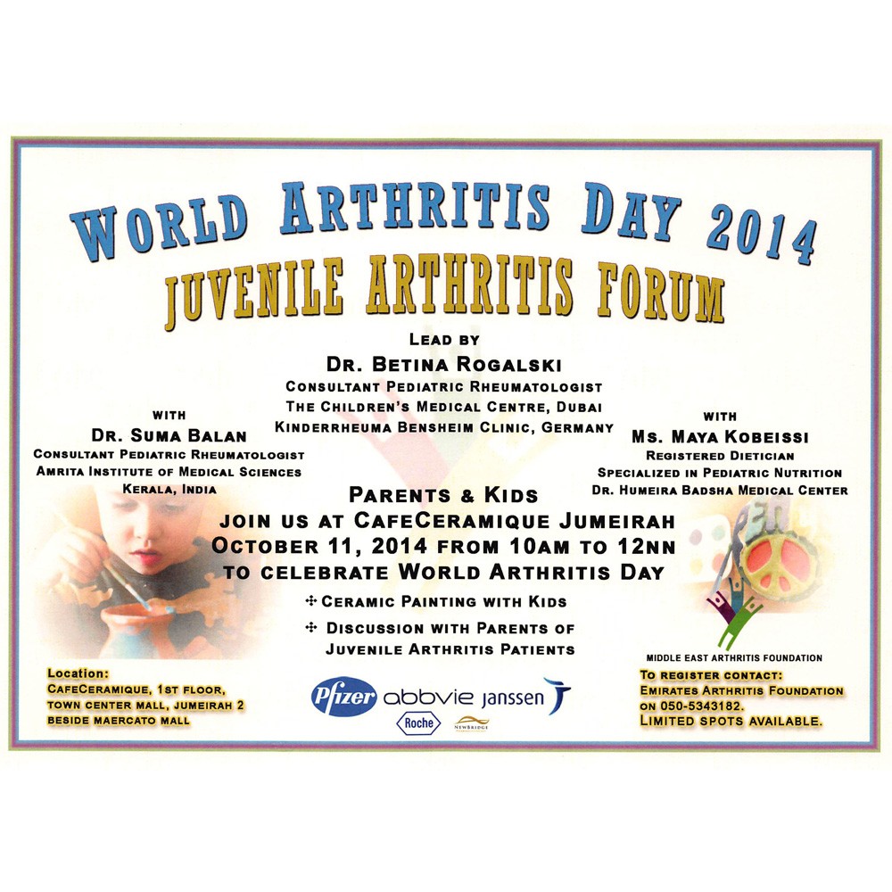 World Arthritis Day 2014 - Juvenile Arthritis Forum