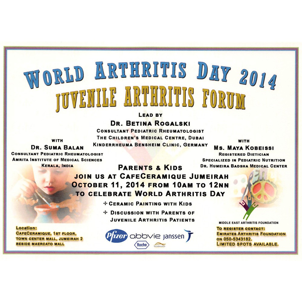 World Arthritis Day 2014 Juvenile Arthritis Forum